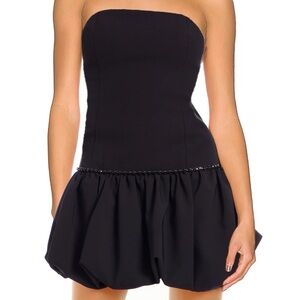 Badgley Mischka Strapless Bubble Dress